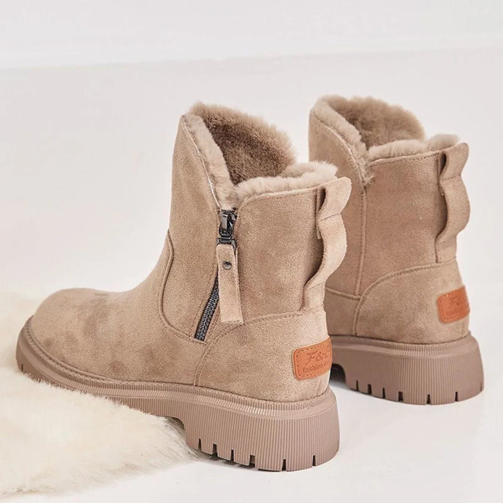 Fur Lined Winter Ankle Boots — winter boots for women in black