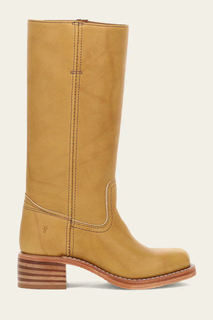 Block Heel Leather Riding Boots — knee high boots for women in black