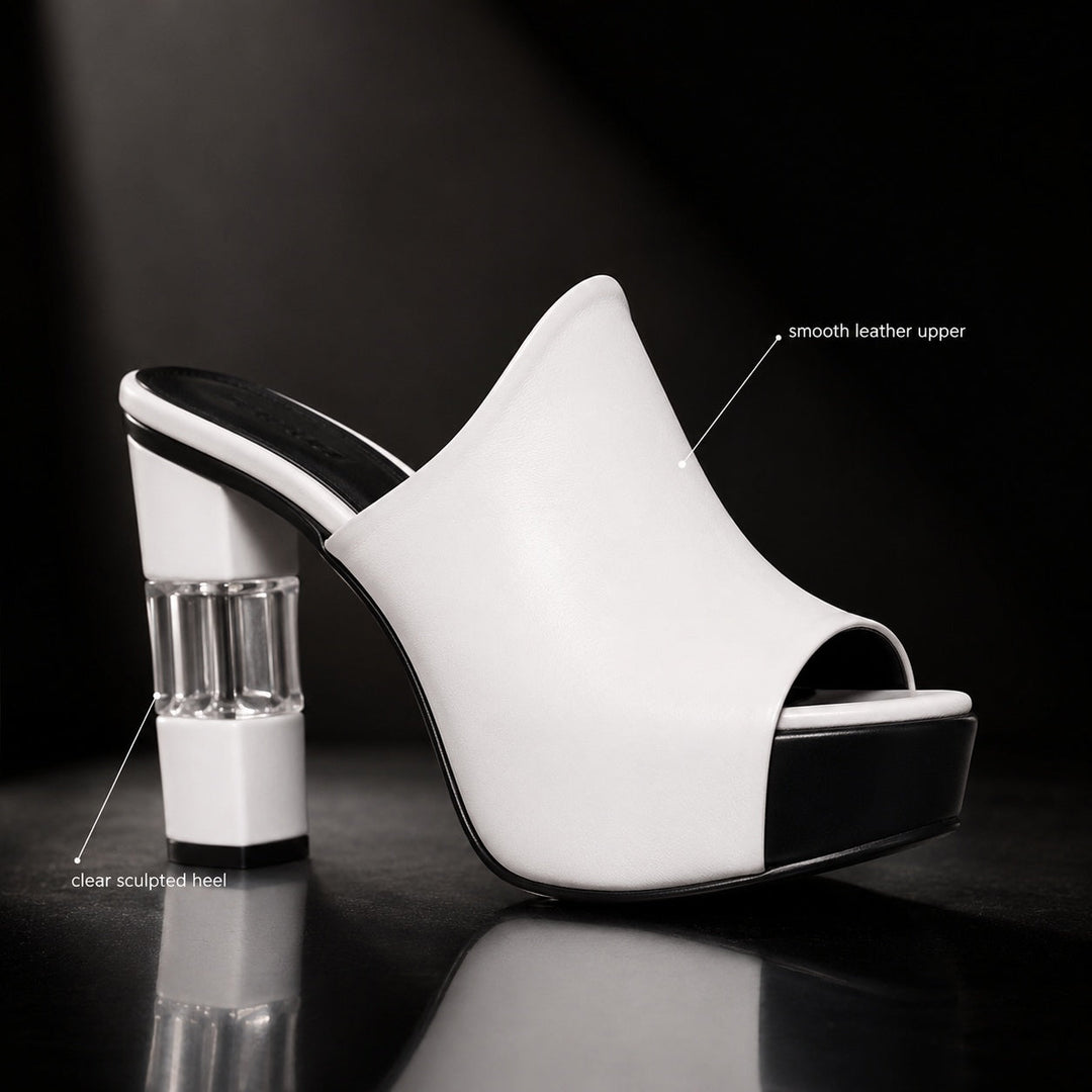 Elegant Heeled Mules — women's mules in red