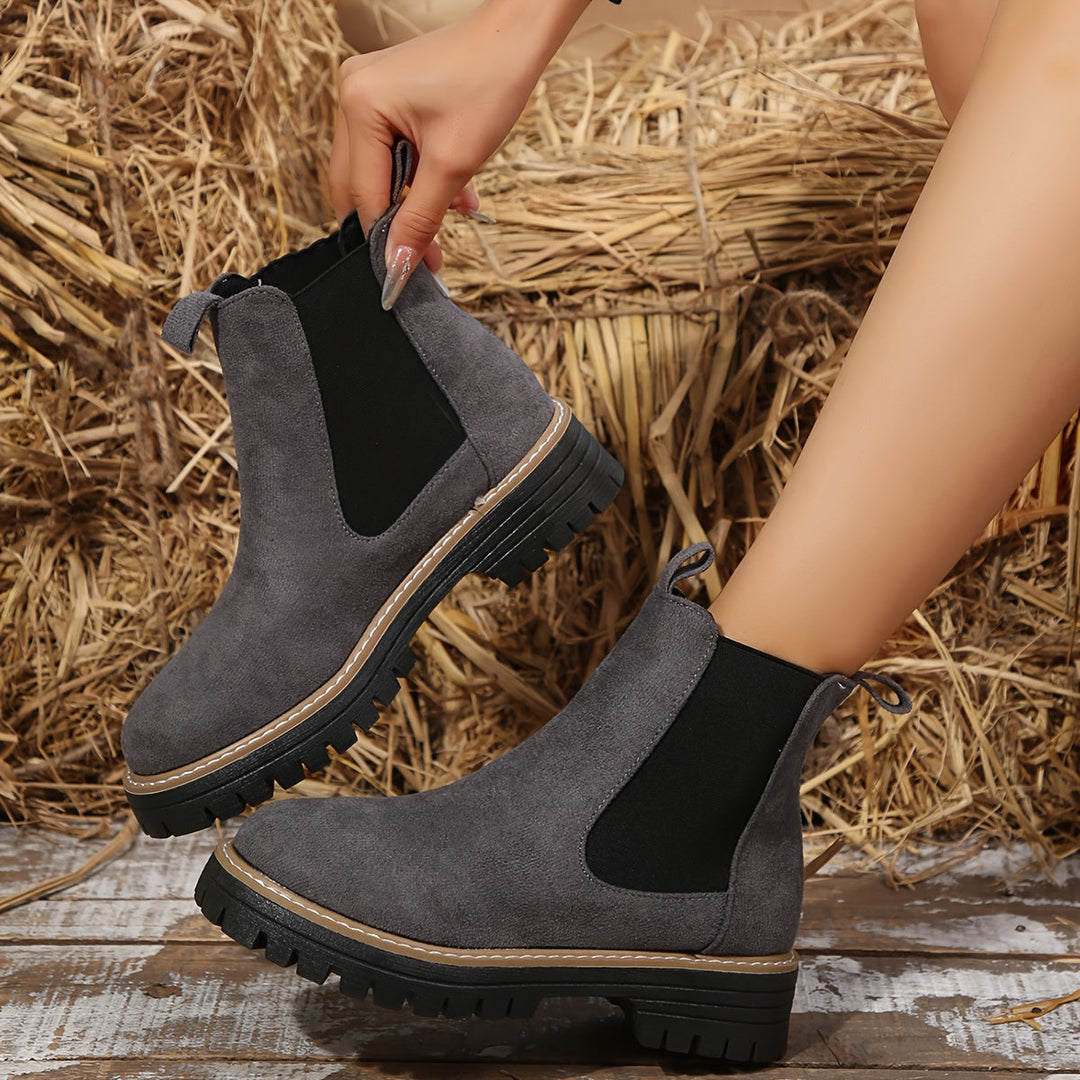 Suede Chelsea Boots Ankle Boots — chelsea boots for women in green