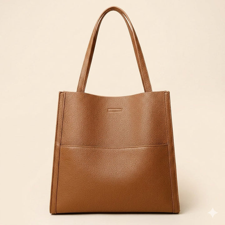 Sixtine | Leather Tote Bag for Women - side view
