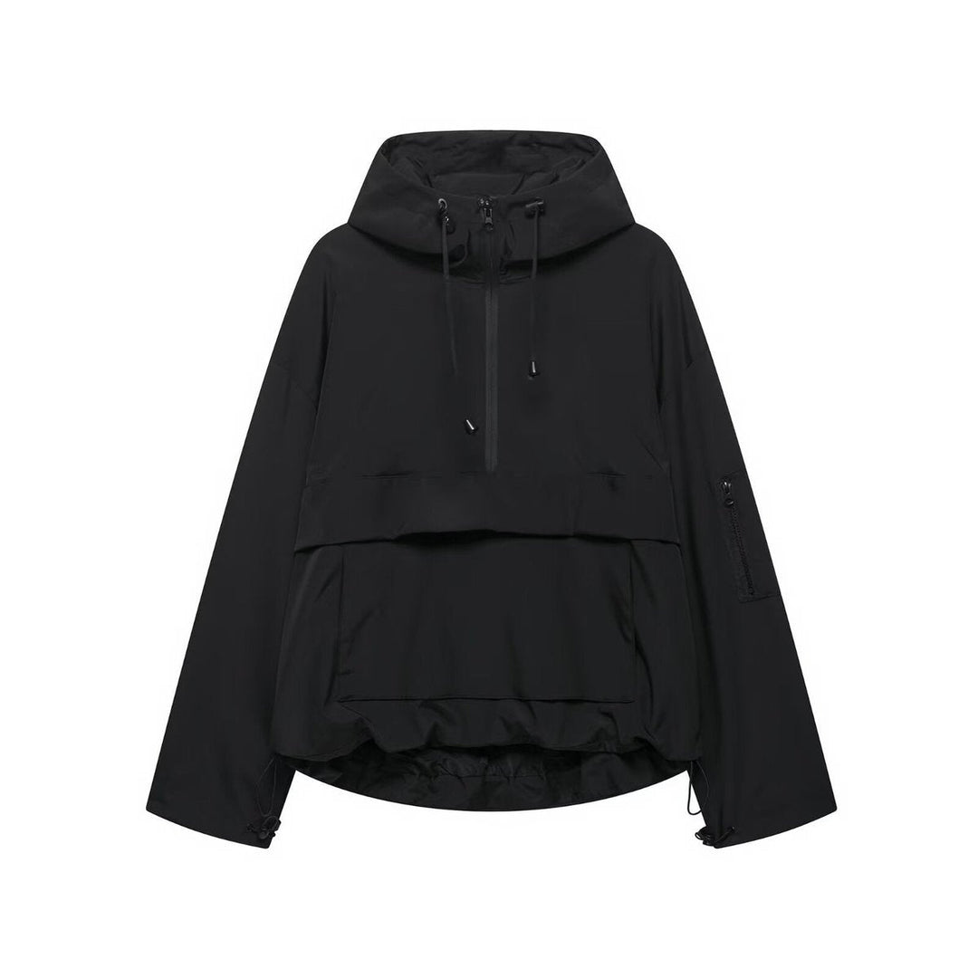 Hooded Windproof Rain Jacket — women's rain jacket in rosa