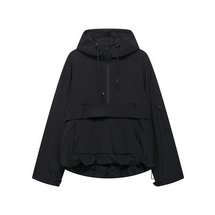 Hooded Windproof Rain Jacket — women's rain jacket in rosa