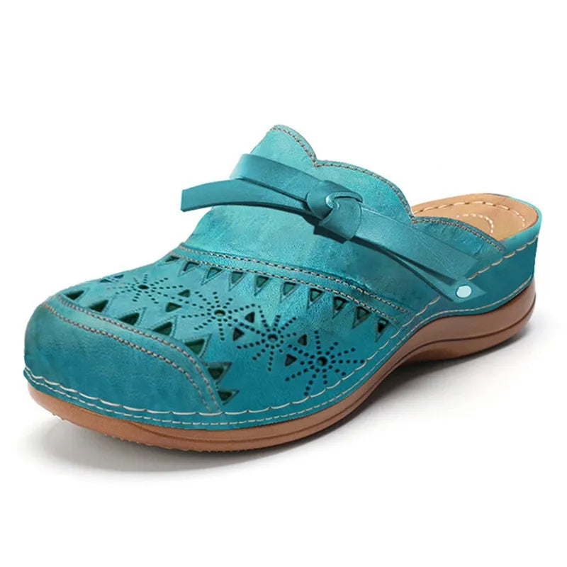 Everyday Leather Clogs — women's clogs in red