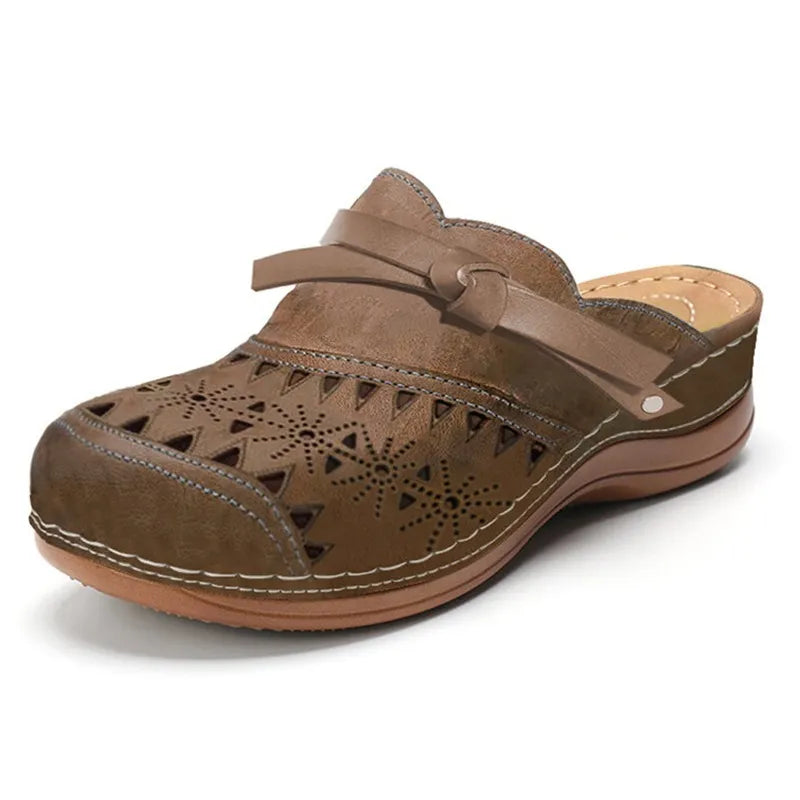Everyday Leather Clogs — women's clogs in army green