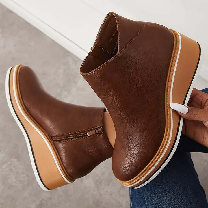 Thomasine | Platform Wedge Ankle Boots for Women - alternate view