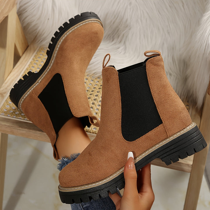 Suede Chelsea Boots Ankle Boots — chelsea boots for women in gray