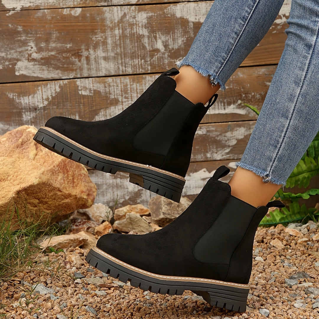 Suede Chelsea Boots Ankle Boots — chelsea boots for women in green