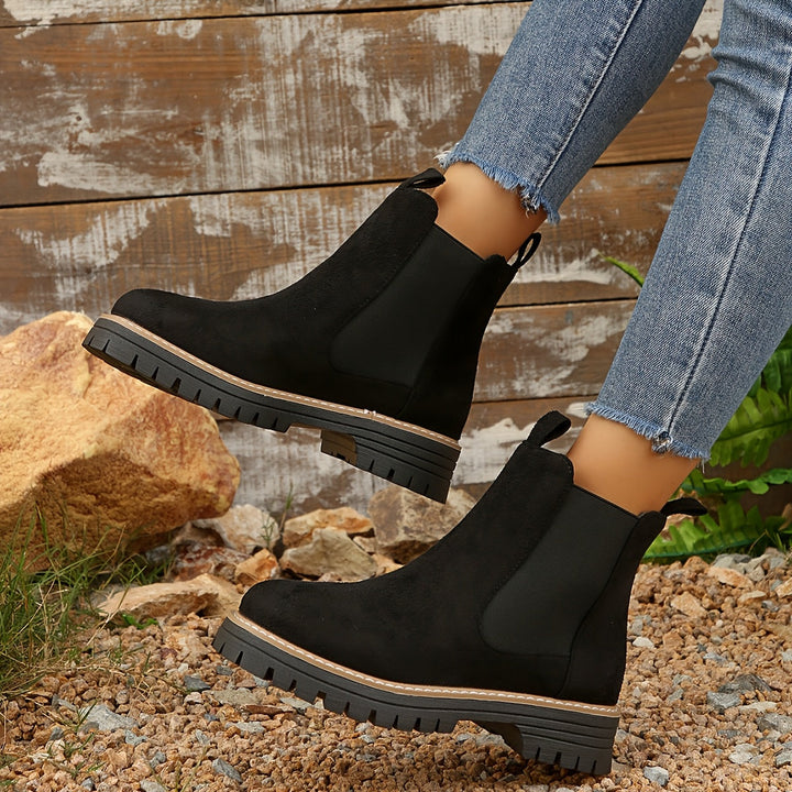 Suede Chelsea Boots Ankle Boots — chelsea boots for women in green