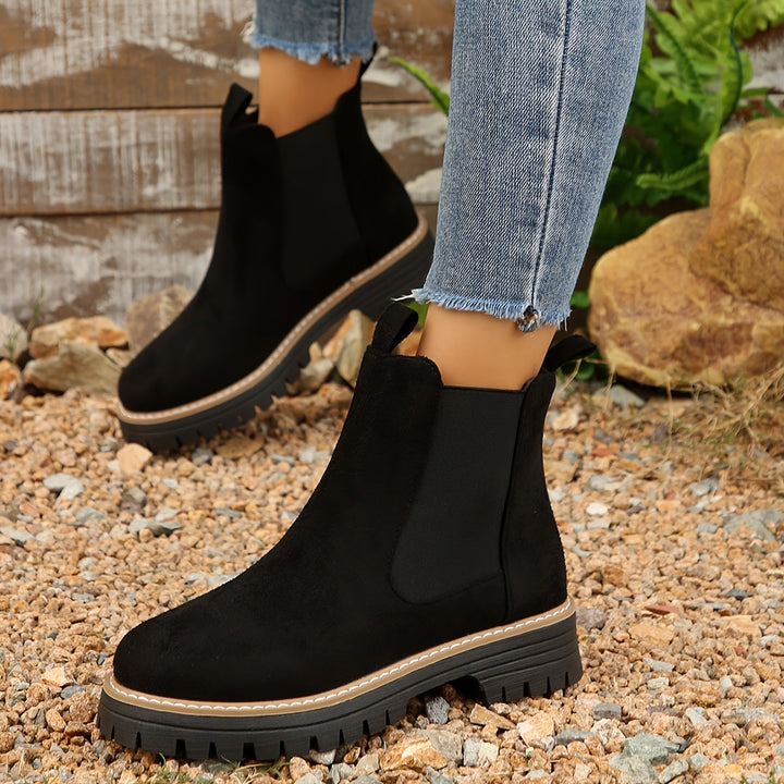 Suede Chelsea Boots Ankle Boots — chelsea boots for women in black