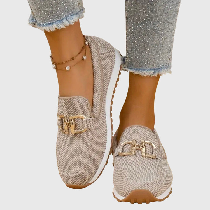 Soft Knit Slip On Loafers — women's loafers in blue