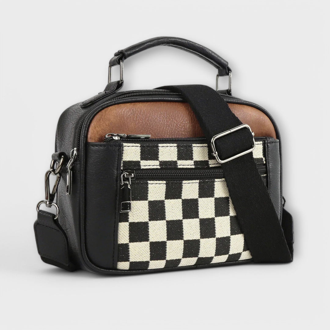 Cunegonde | Checkered Crossbody Bag for Women - front view