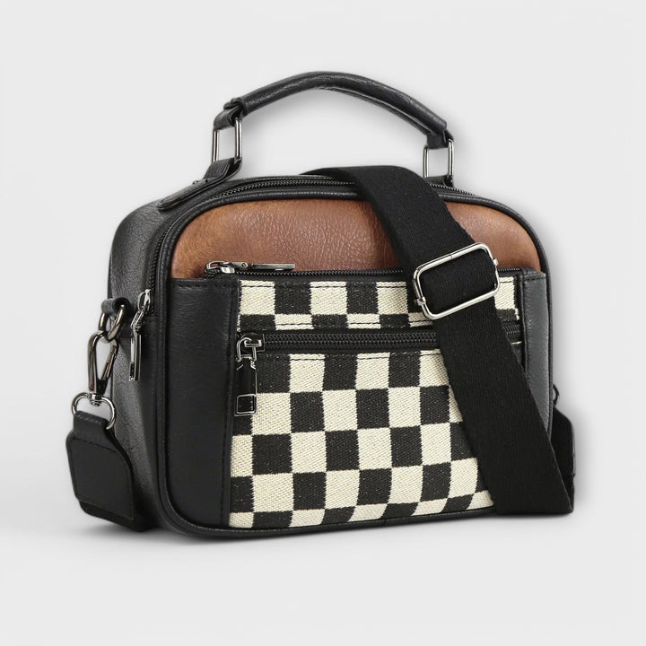 Cunegonde | Checkered Crossbody Bag for Women - front view