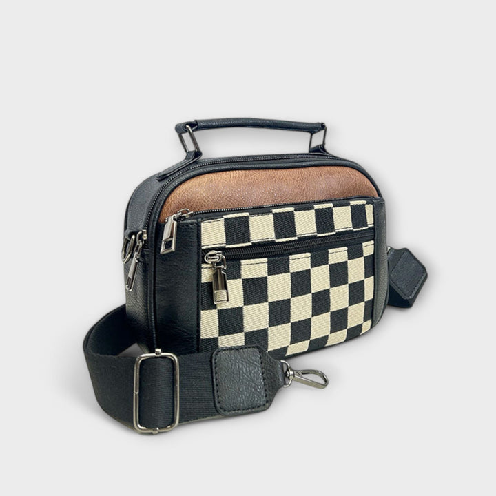 Cunegonde | Checkered Crossbody Bag for Women - side view