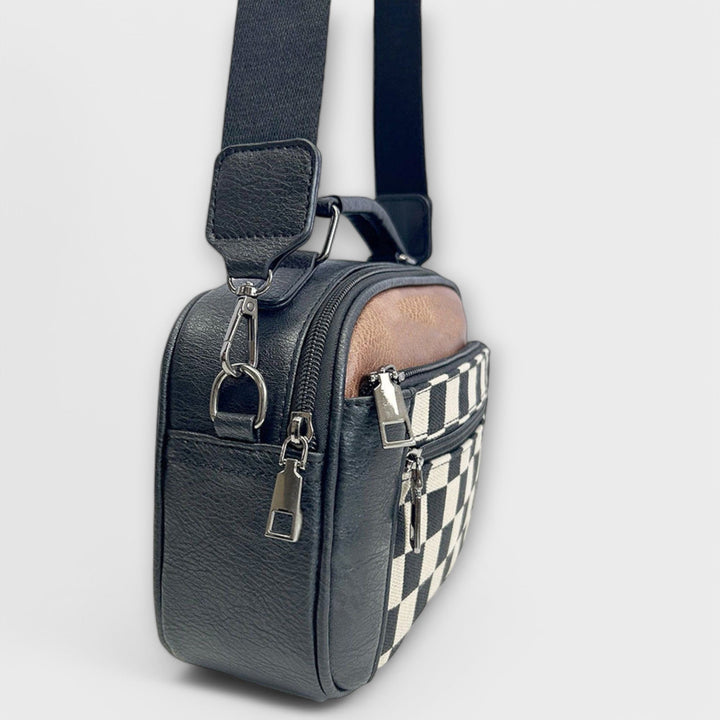 Cunegonde | Checkered Crossbody Bag for Women - angled view