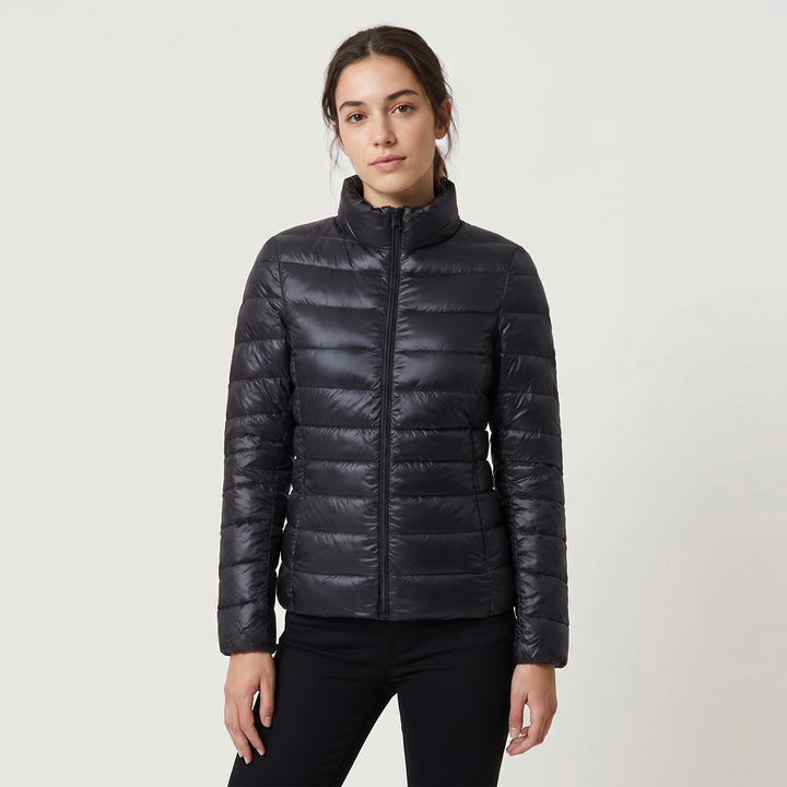 Ghislaine Ultralight Padded Puffer Jacket Packable for Women in Black