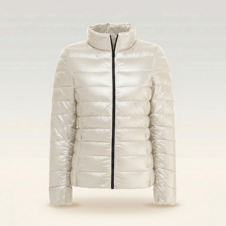 Ghislaine Ultralight Padded Puffer Jacket Packable for Women in White