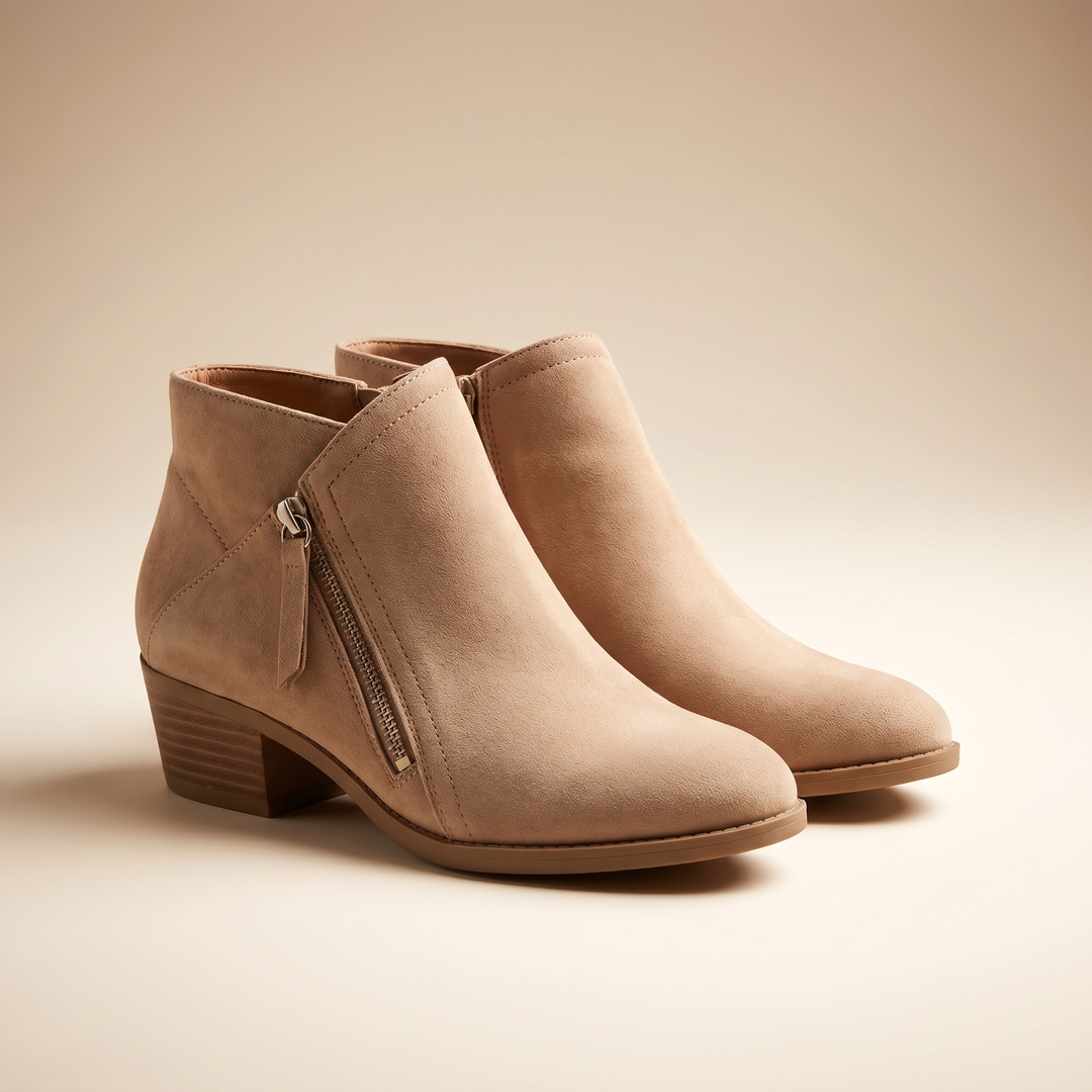 Suede Block Heel Ankle Boots — ankle boots for women in black