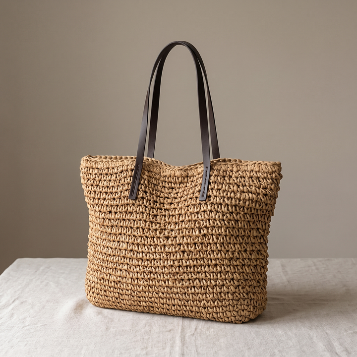 Tiphaine | Woven Tote Bag for Women - front view