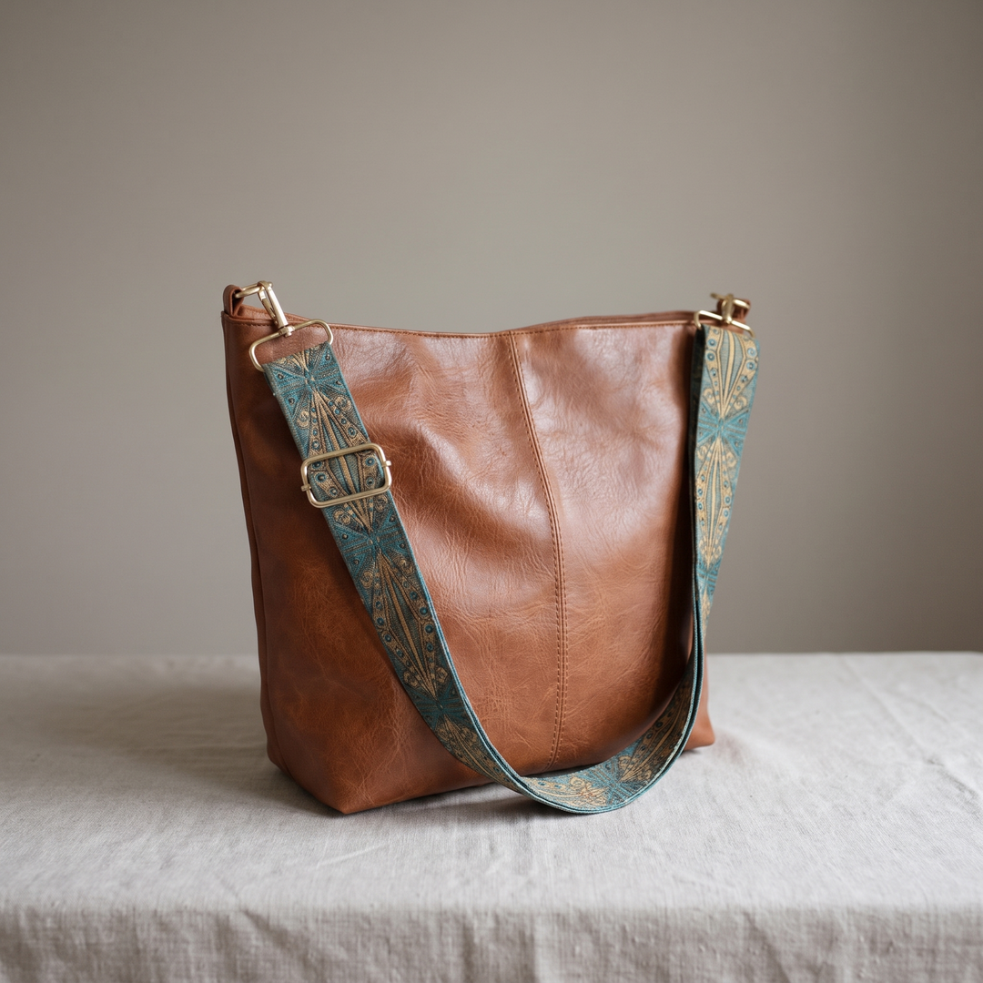 Zephyrine | Brown Crossbody Bag for Women - front view