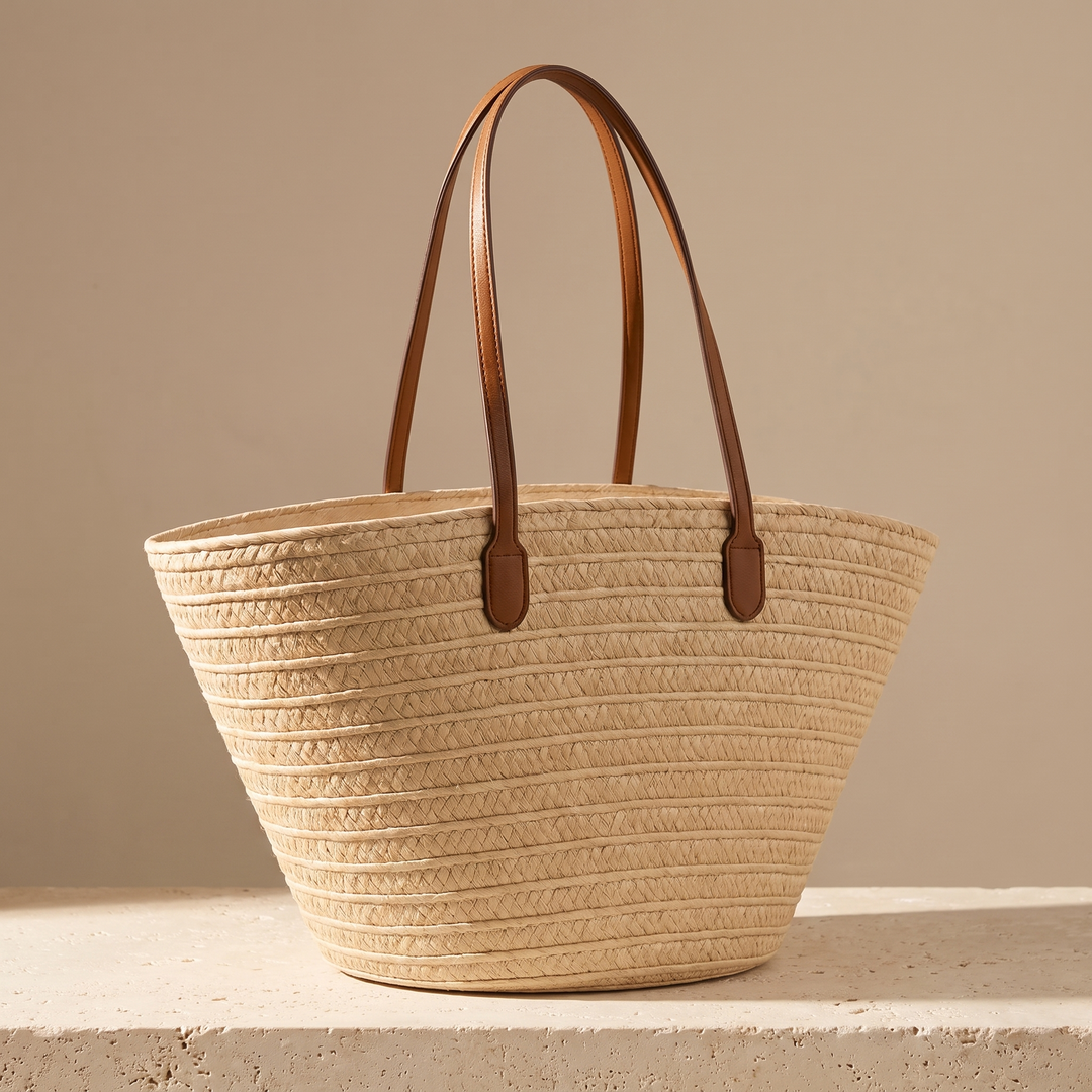 Yolande | Woven Tote Shoulder Bag for Women - front view