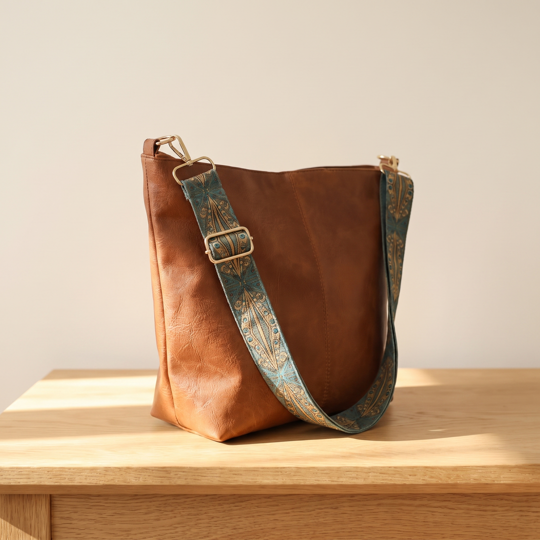 Zephyrine | Brown Crossbody Bag for Women - side view