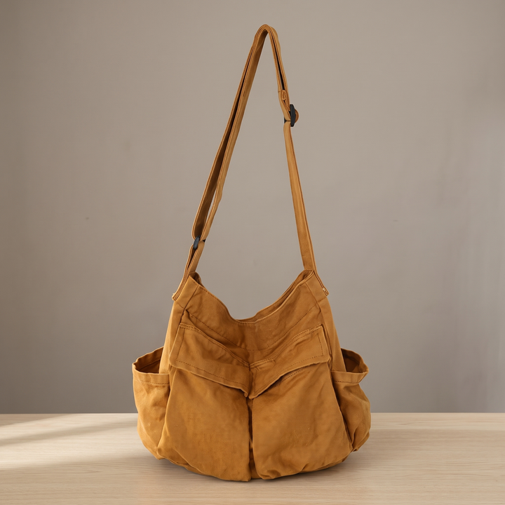 Albertine | Canvas Tote Shoulder Bag for Women - front view