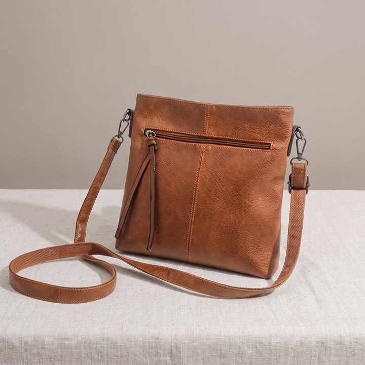 Josiane | Brown Crossbody Bag for Women - front view