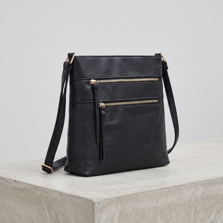 Reine | Twin Zip Crossbody Bag for Women - front view