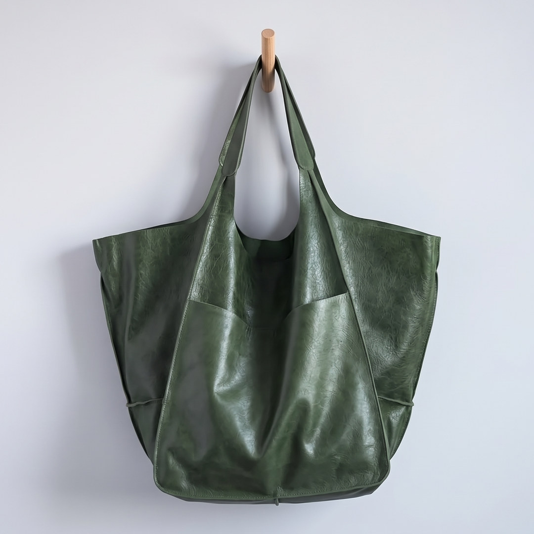 Coline | Oversized Leather Tote Bag for Women - front view