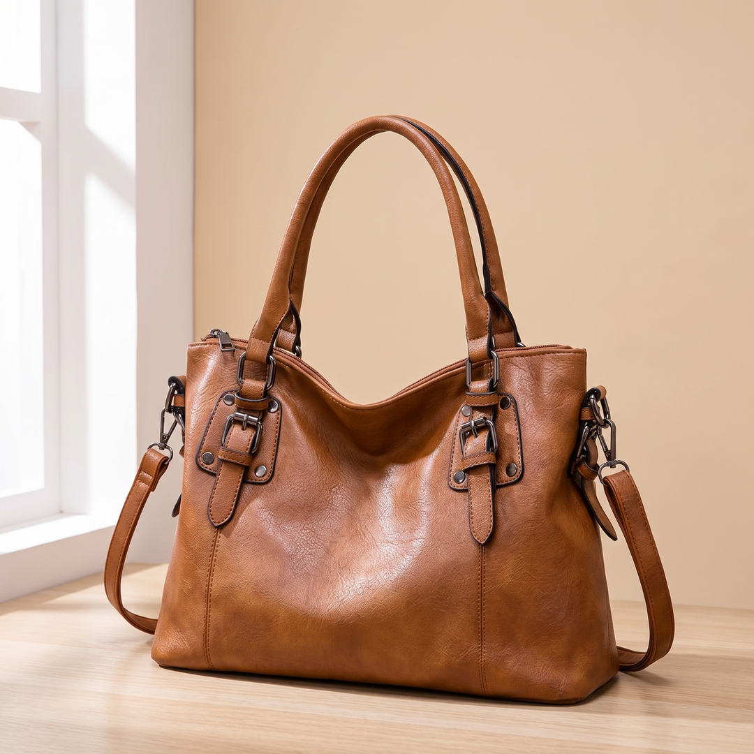 Jacinthe | Retro Tote Shoulder Bag for Women - front view