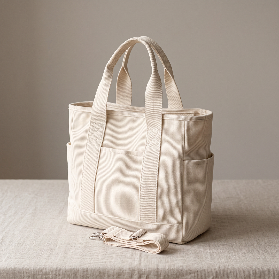 Melisande | Canvas Tote Crossbody Bag for Women - front view