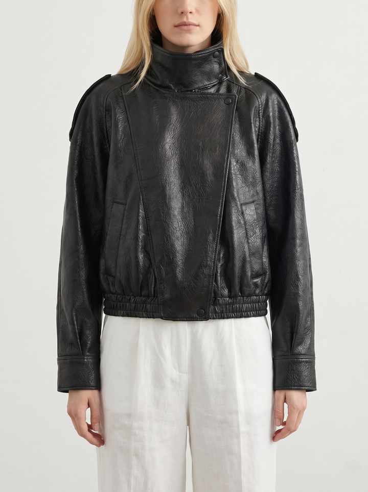 Structured Oversized Faux Leather Jacket for women - view 1