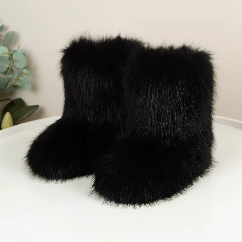 Seraphine | Faux Fur Snow Boots for Women - angled view