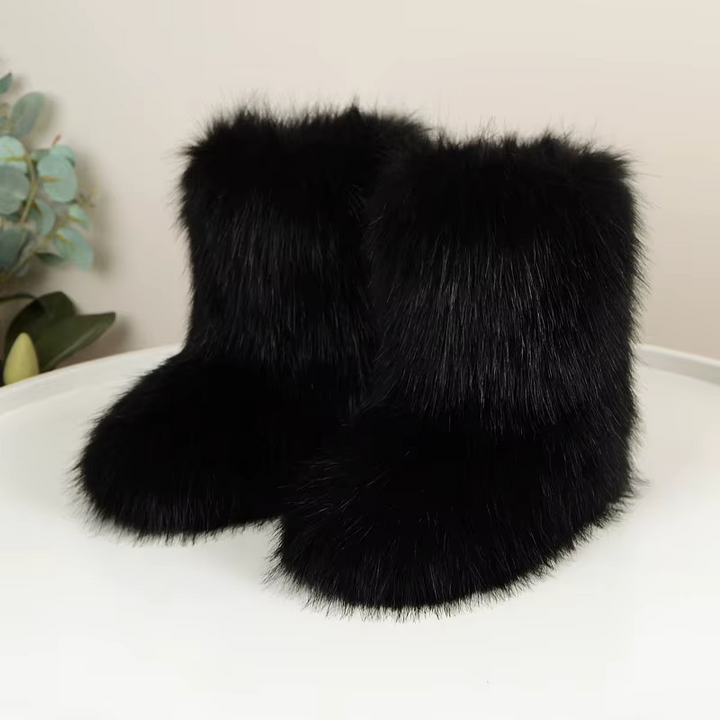 Seraphine | Faux Fur Snow Boots for Women - angled view