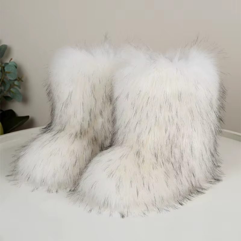Seraphine | Faux Fur Snow Boots for Women - worn view
