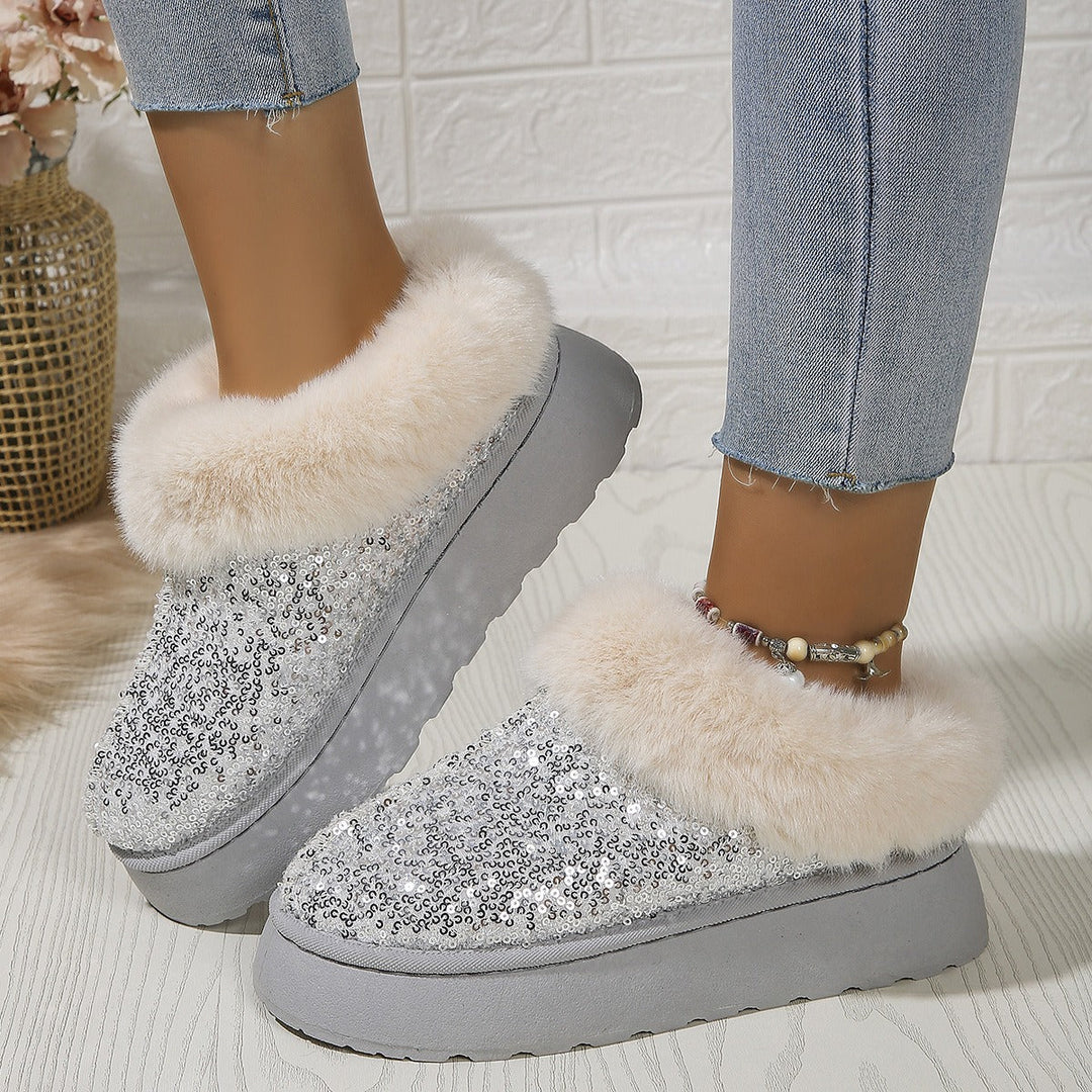 Bastienne | Faux Fur Platform Boots for Women - detail view