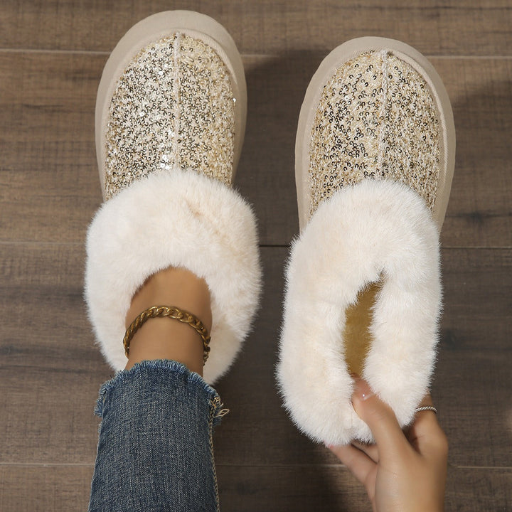 Bastienne | Faux Fur Platform Boots for Women - sole detail