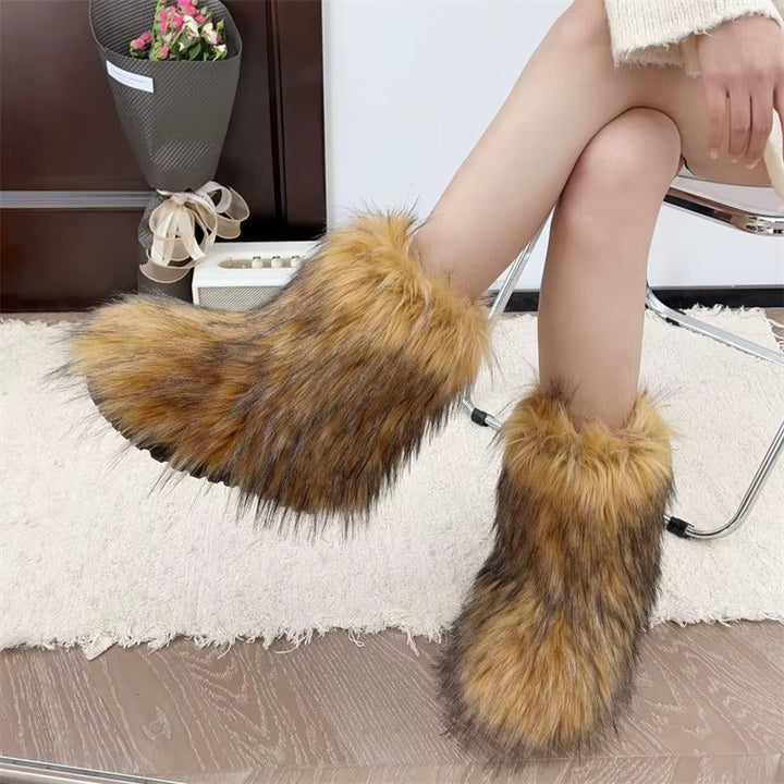 Seraphine | Faux Fur Snow Boots for Women - side view