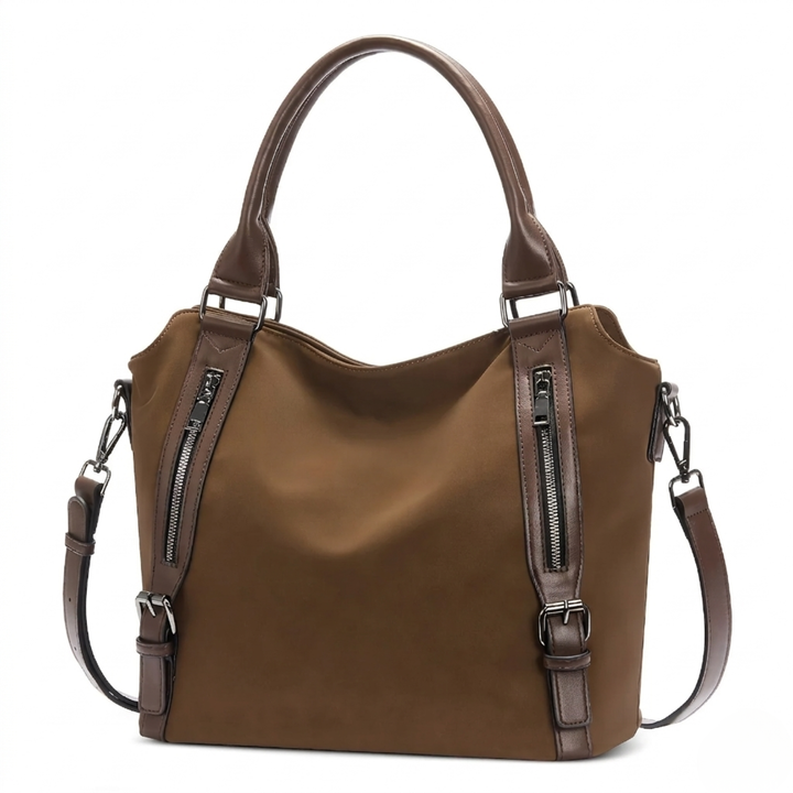 Anaelle | Leather Shoulder Tote Bag for Women - detail view