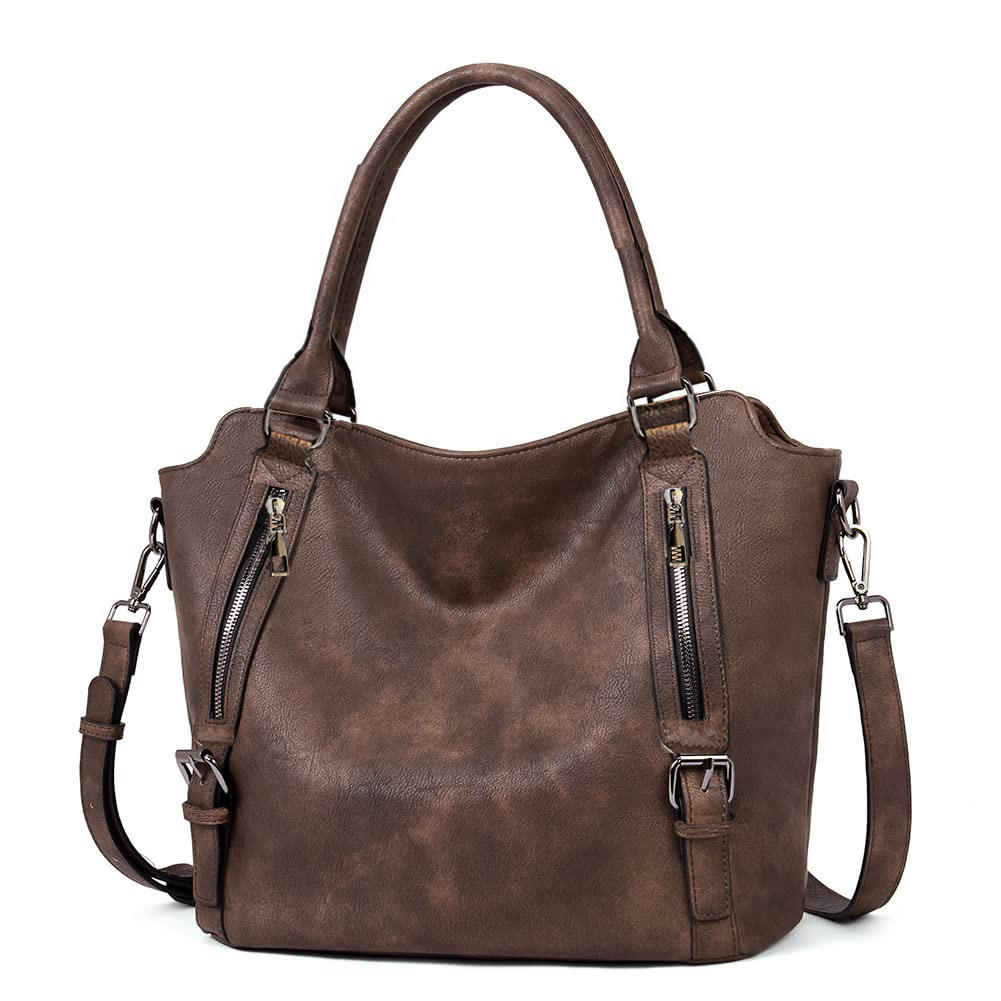 Anaelle | Leather Shoulder Tote Bag for Women - interior view