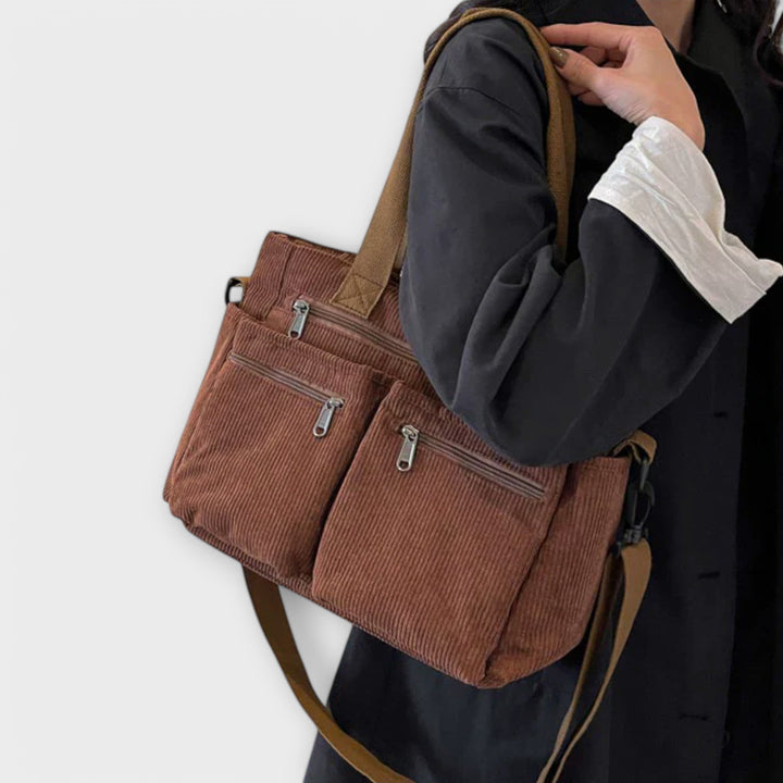Hermine | Brown Shoulder Tote Bag for Women - alternate view