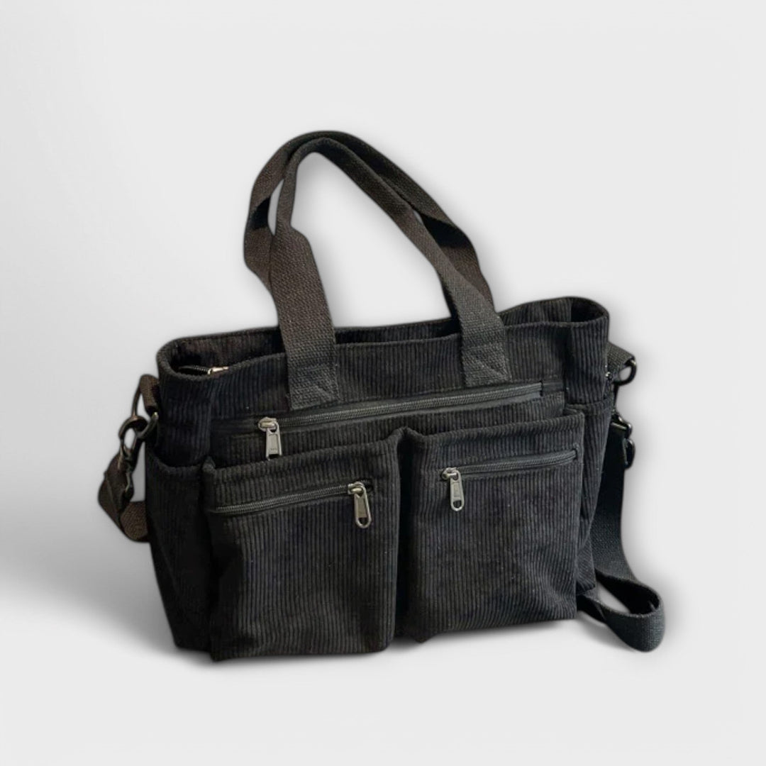 Hermine | Brown Shoulder Tote Bag for Women - styling view