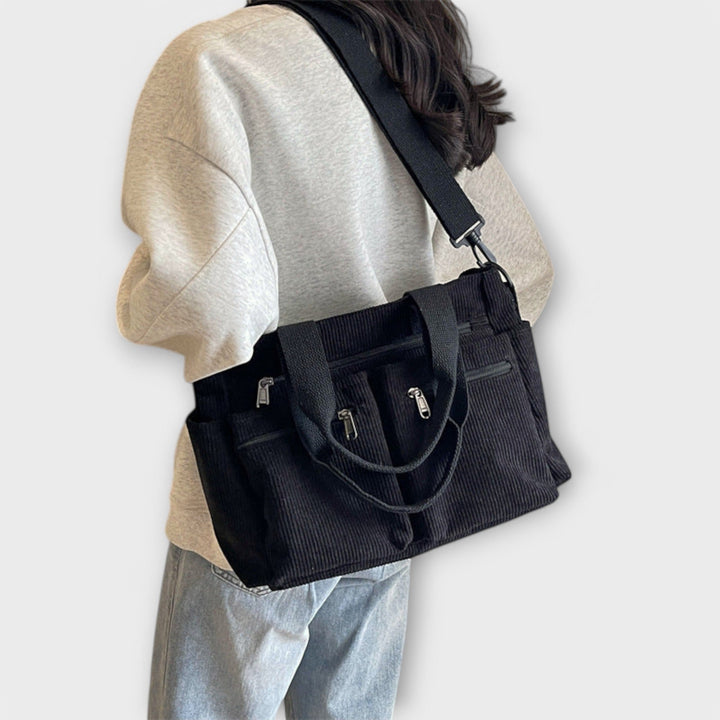 Hermine | Brown Shoulder Tote Bag for Women - front view