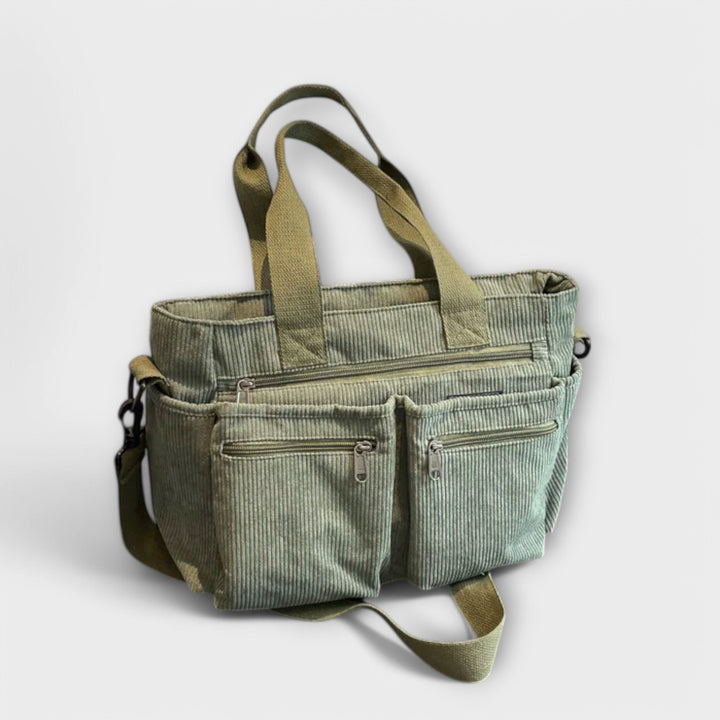 Hermine | Brown Shoulder Tote Bag for Women - interior view