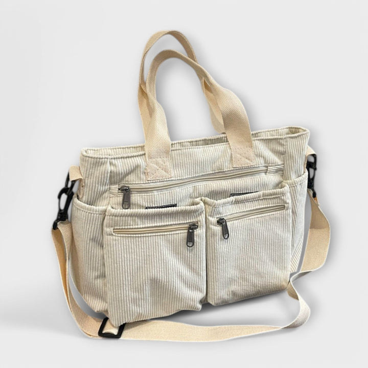 Hermine | Brown Shoulder Tote Bag for Women - strap detail