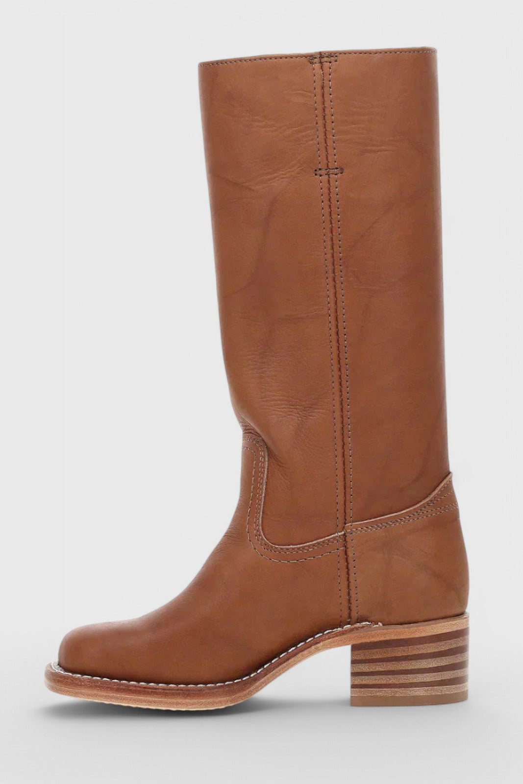 Classic Leather Knee High Boots — knee high boots for women in brown