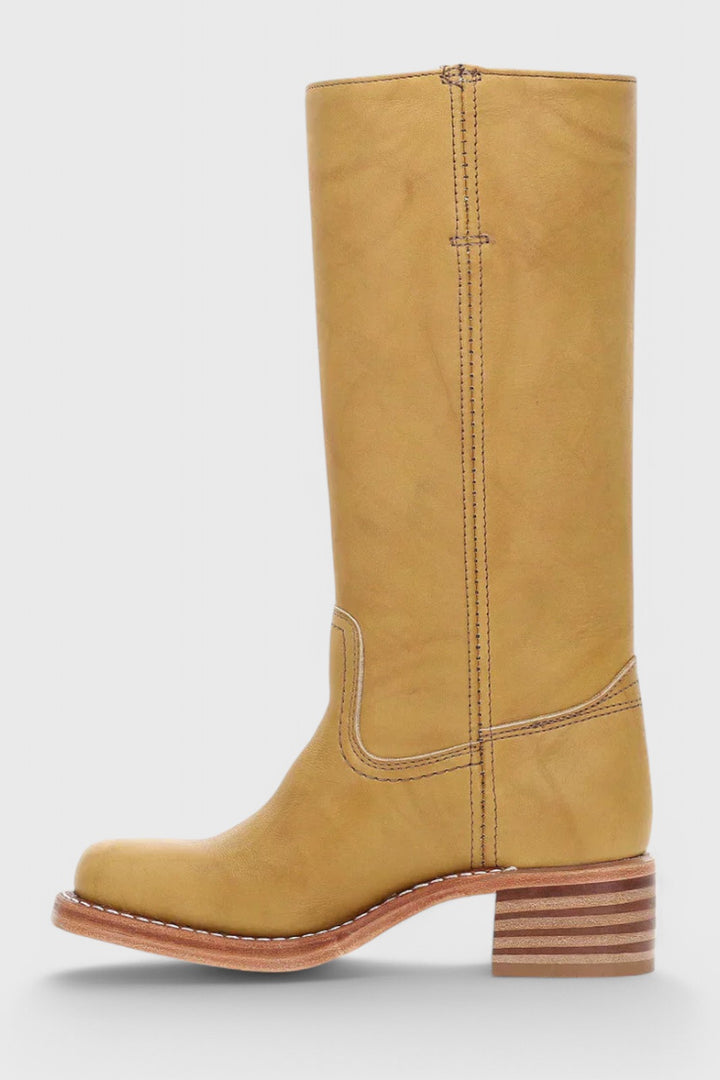 Classic Leather Knee High Boots — knee high boots for women in brown
