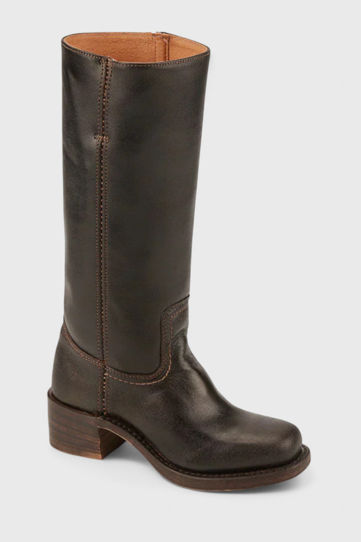 Classic Leather Knee High Boots — knee high boots for women in brown