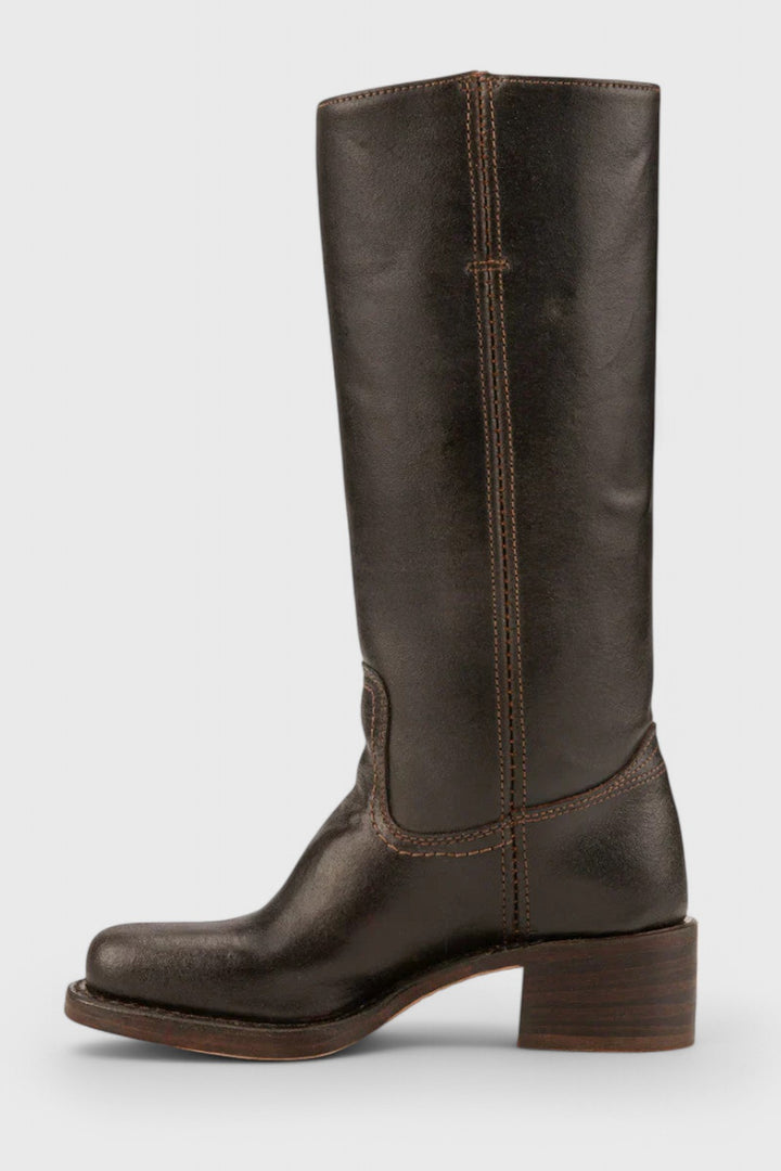 Classic Leather Knee High Boots — knee high boots for women in brown